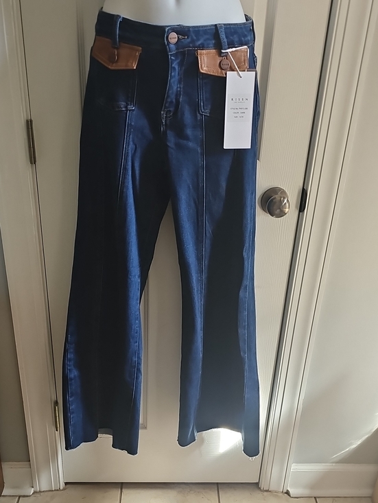 Risen Los Angeles Denim - RISEN Deep Indigo Jeans with Tan Patch Detail